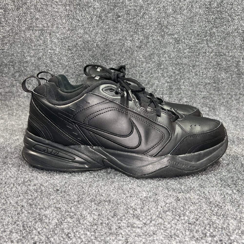 Nike Air Monarch IV Athletic Shoes Men's Size 13 Black Leather Comfort Walking